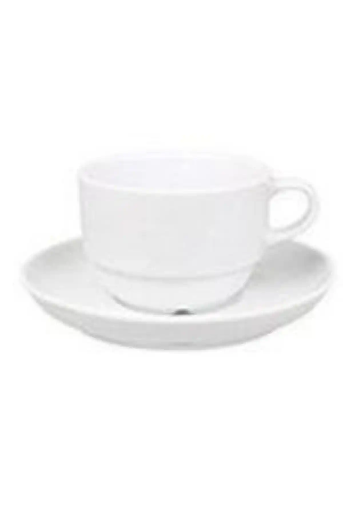 Güral Porselen EO02CT Tabaklı Çay Fincanı 6 Lı 230 Cc