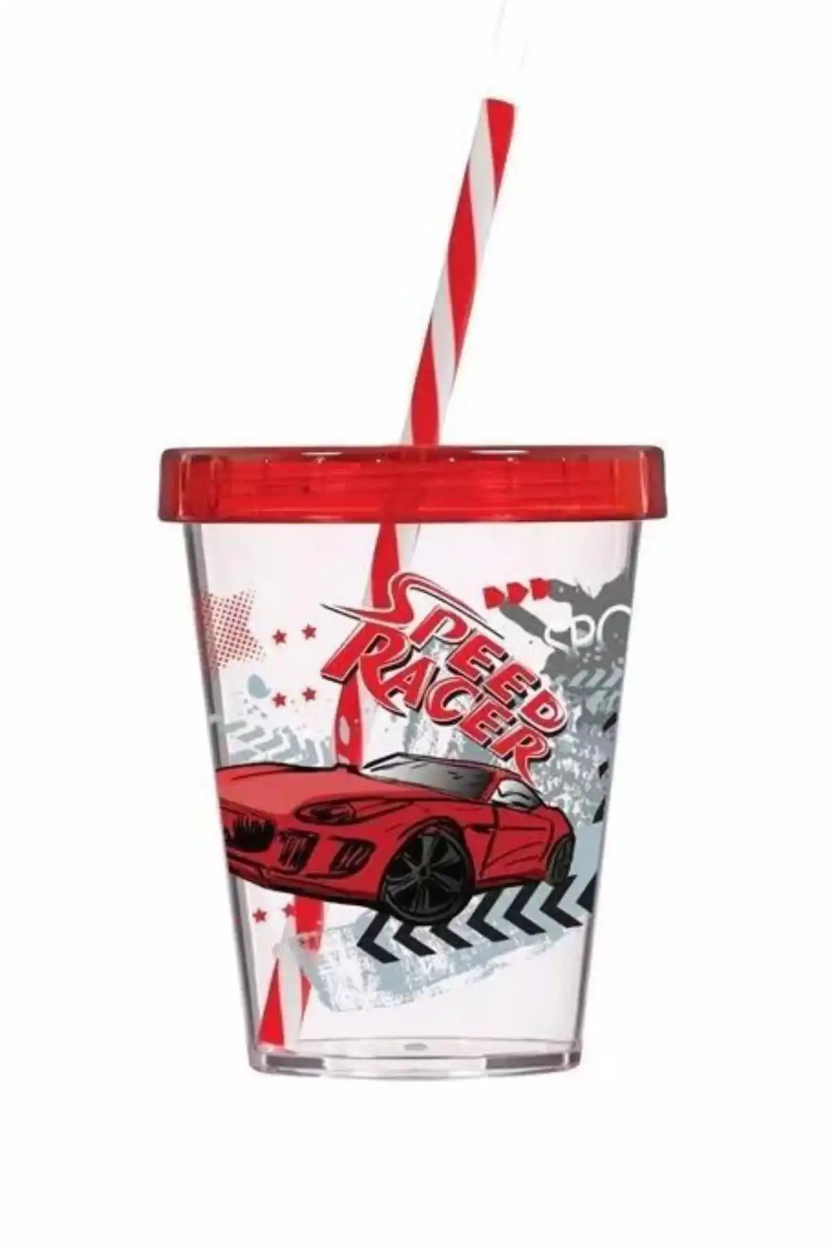 Herevin 161441-5 Speed Racer Desenli Pipetli Bardak 450cc