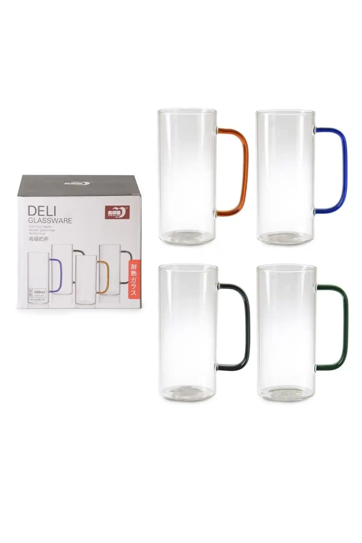 İpek GPB31 Borosilikat Cam Kupa 380cc 4 Lü