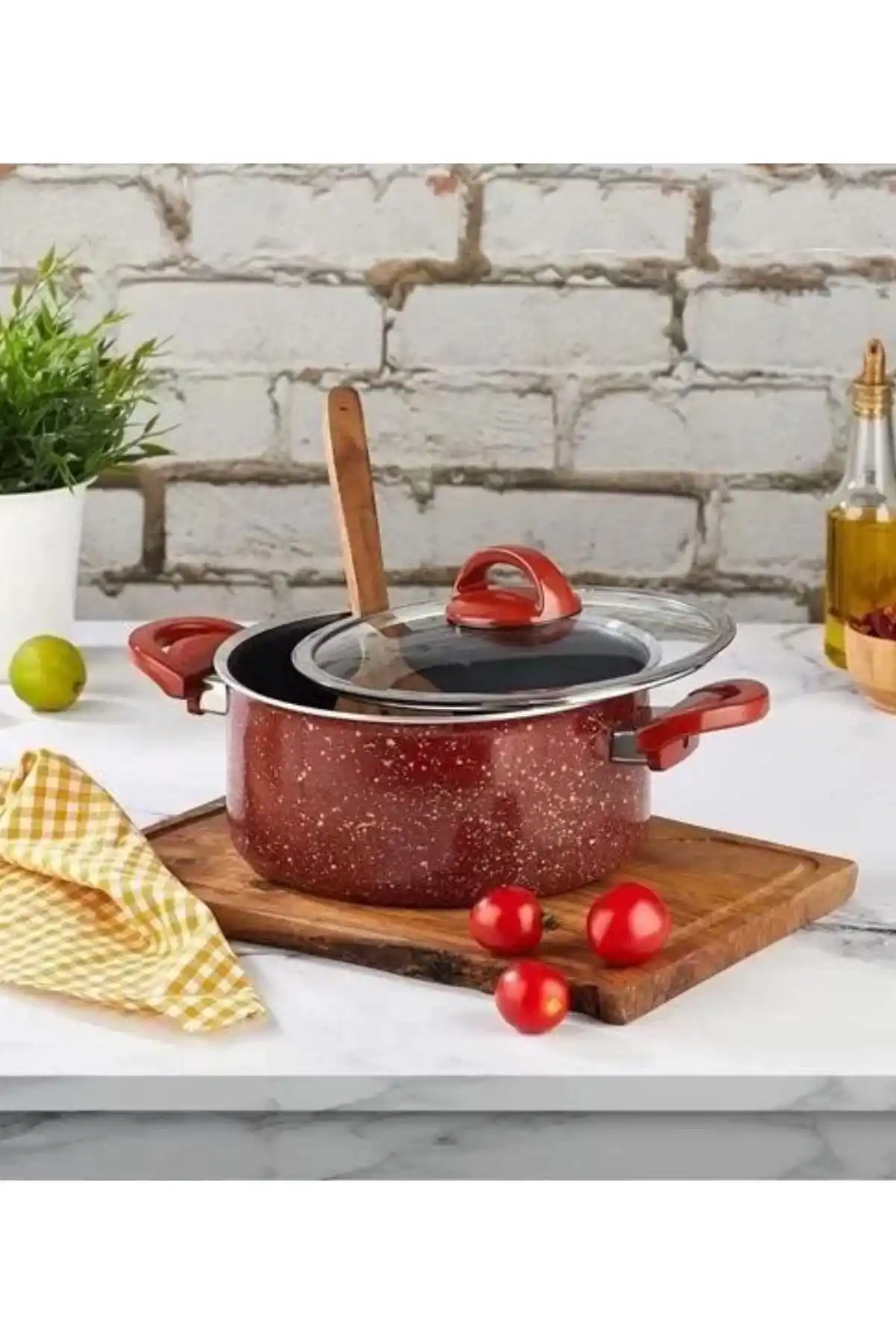 Kahramanlar KAH3142 Kiremit Derin Teflon Tencere 22cm