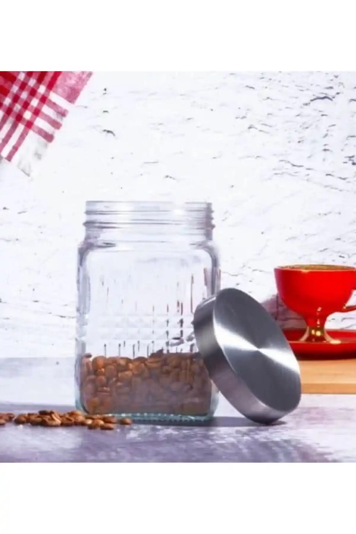 Kosova CAM445 Metal Kapaklı Kavanoz 10x15 cm