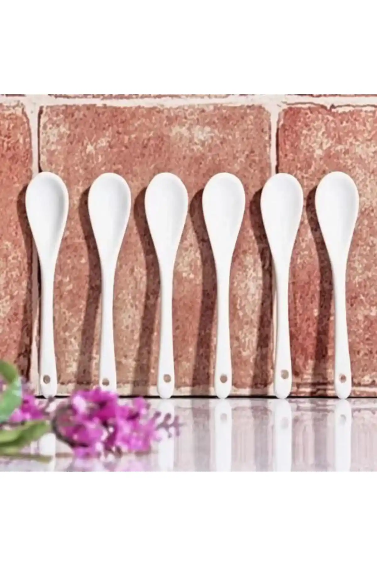 Kosova GYS31 Porselen Büyük Sade Kaşık 13cm 6 Lı