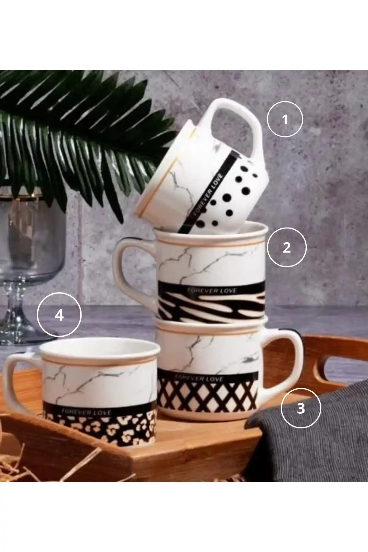 Kosova HLT53 Porselen Kupa (Tekli)