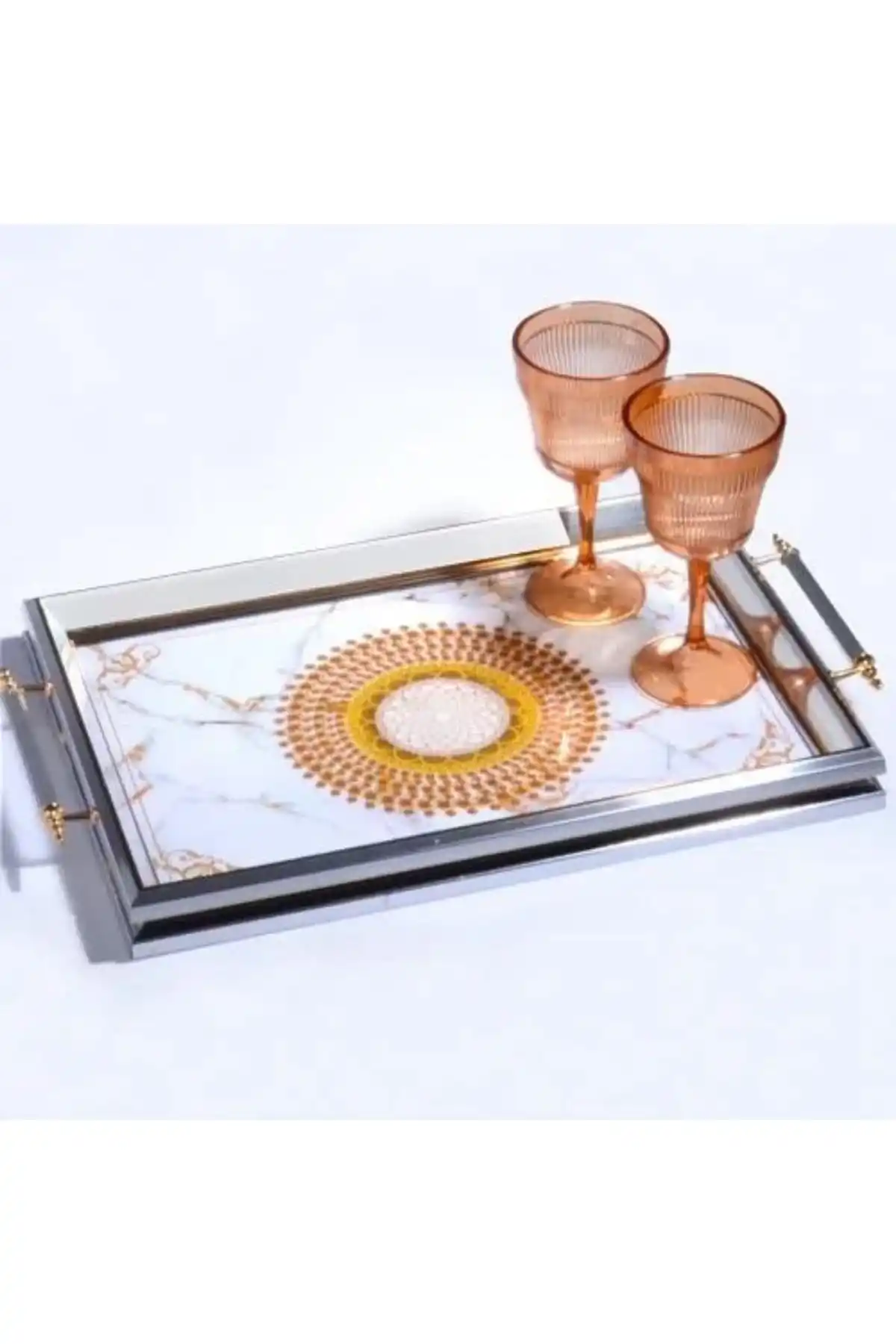 Kosova NAKGA.260 Gümüş Tepsi 50x31 cm