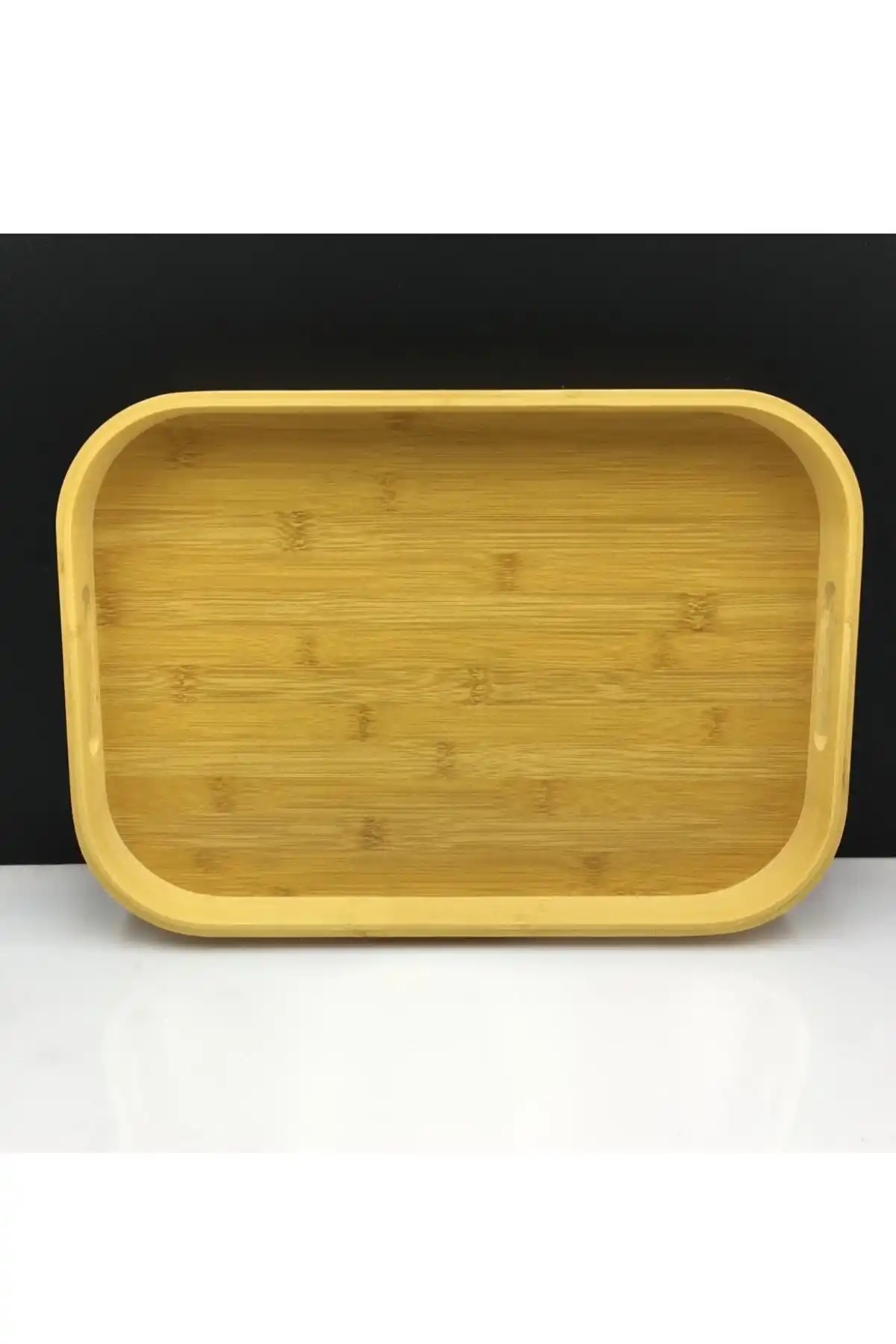 Mien MEN315.B Bambu Dikdörtgen Tepsi 46 Cm Tekli