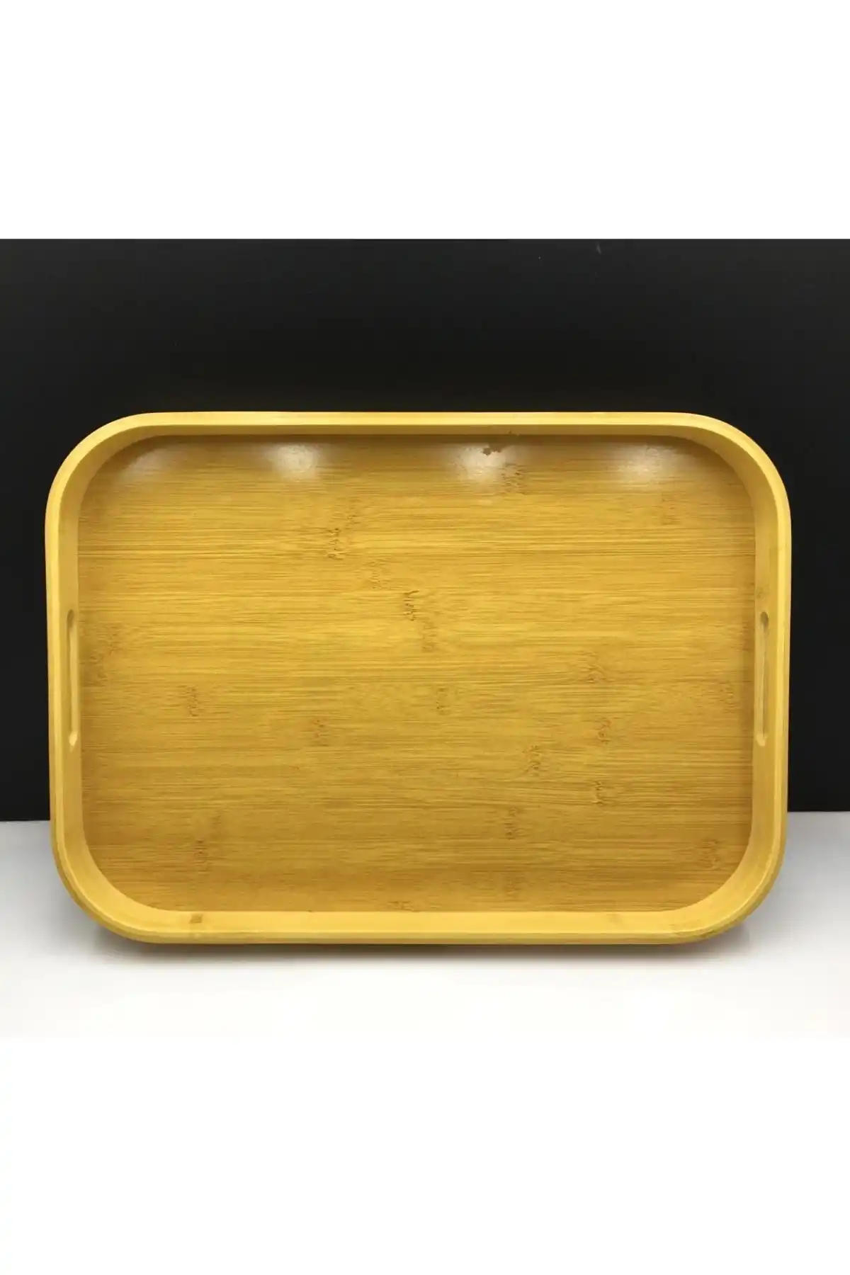 Mien MEN315.B Bambu Dikdörtgen Tepsi 46 Cm Tekli