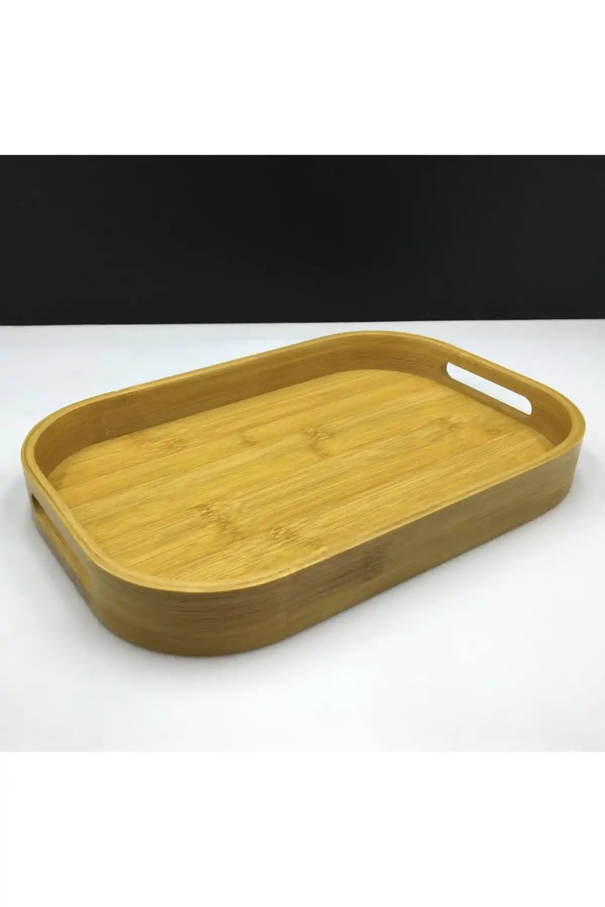 Mien MEN315.B Bambu Dikdörtgen Tepsi 46 Cm Tekli