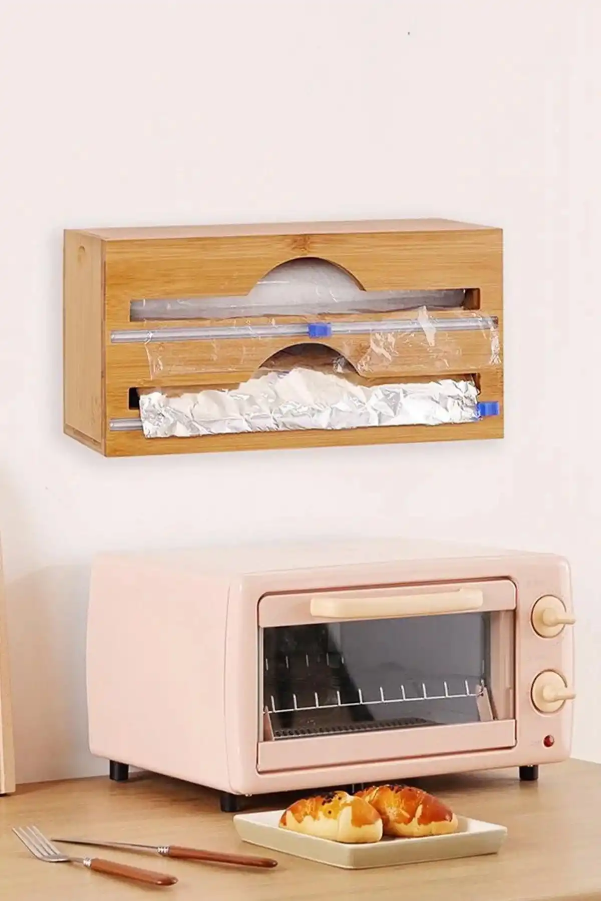 Mien MEN430 Bambu Streç Folyo Kutusu 2 Bölmeli 17,5x9,5x10 cm