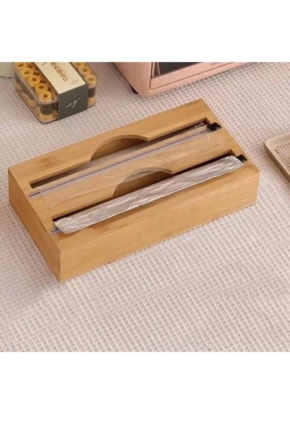 Mien MEN430 Bambu Streç Folyo Kutusu 2 Bölmeli 17,5x9,5x10 cm