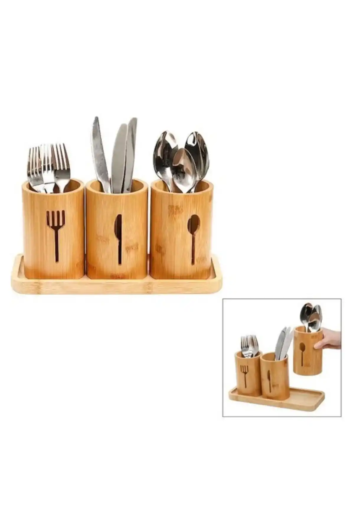 Mien MEN665 Bambu Kaşıklık Seti 3lü