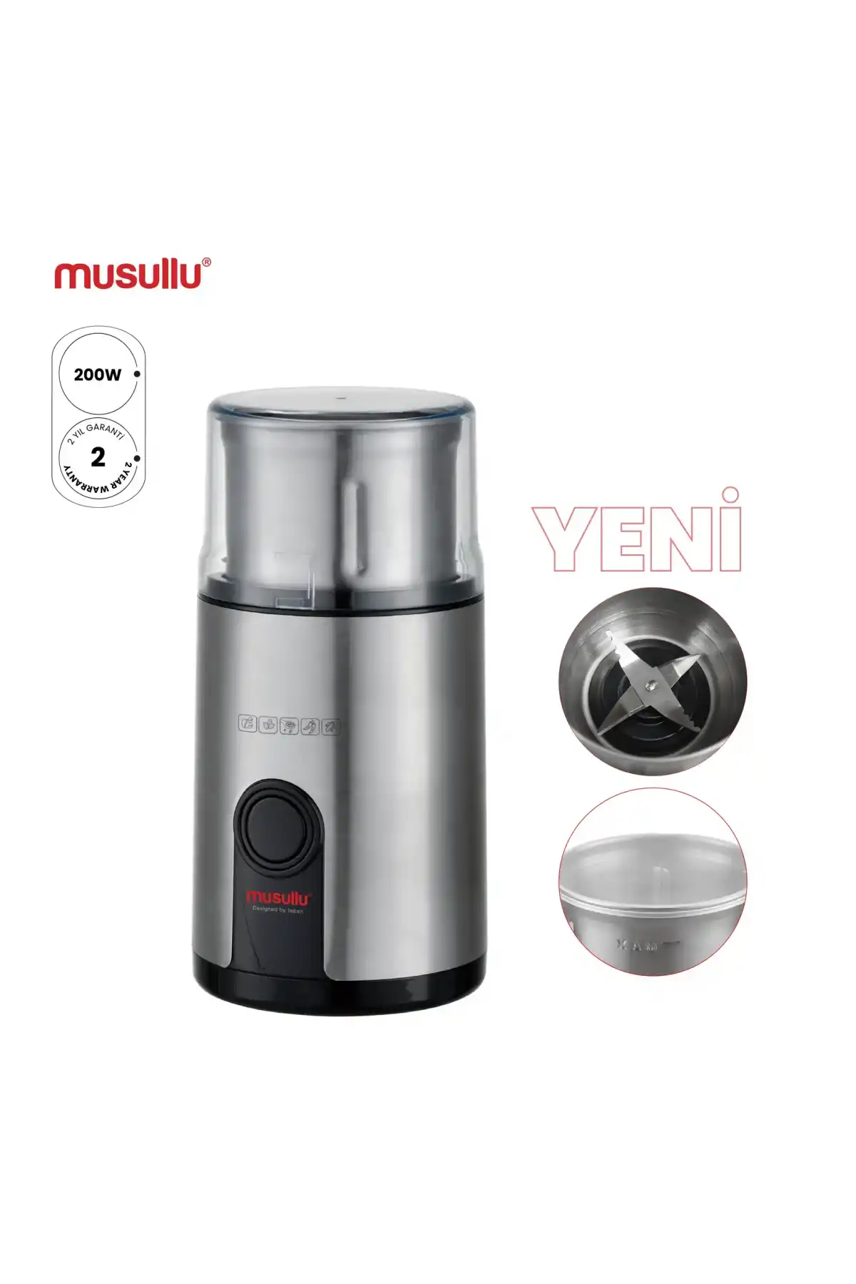 Musullu Kahve Ve Baharat Öğütücü 200W