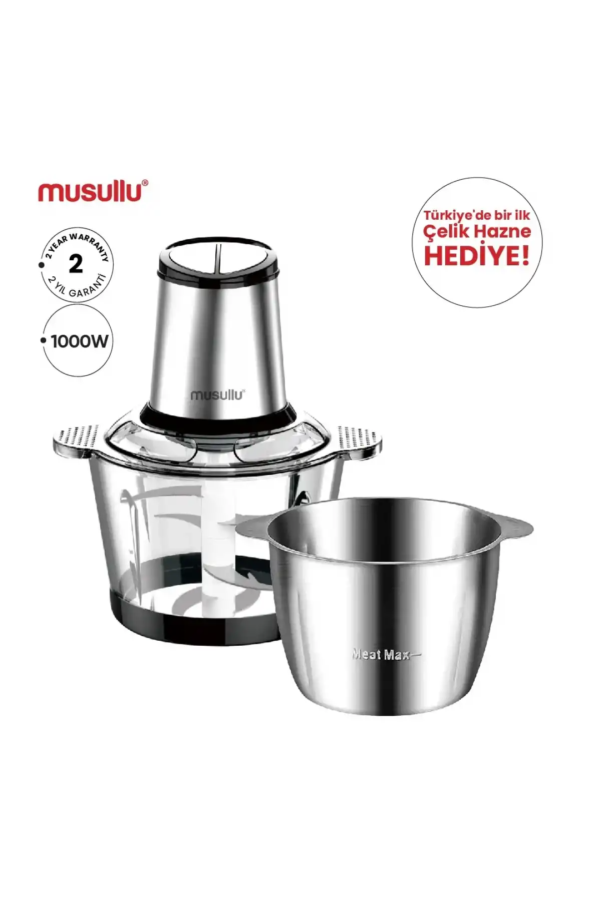 Musullu Rondo Doğrayıcı 1000 W 3 L