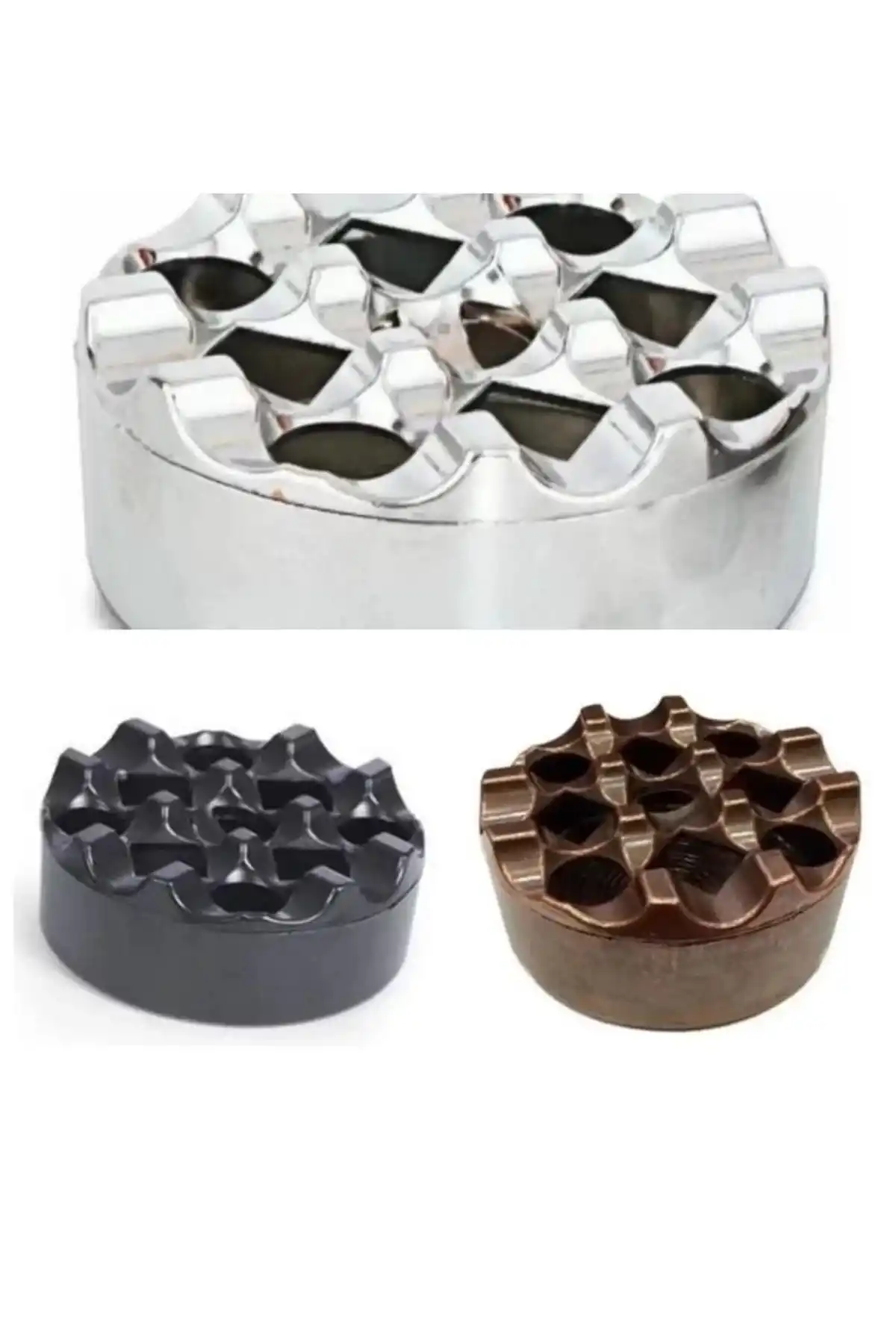 Nezirler DK02 Döküm Yuvarlak Izgaralı Küllük 1 Adet