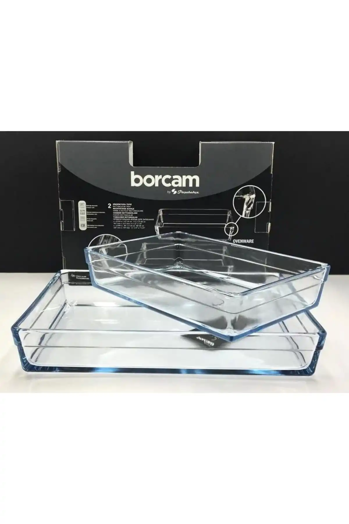 Paşabahçe 159128 Borcam Fırın Tepsisi Seti 2400cc+4100cc