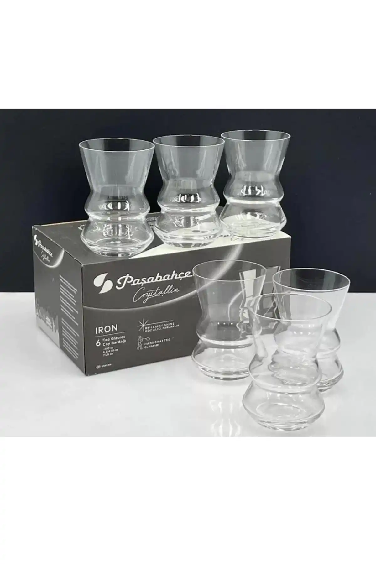 Paşabahçe 22719 Iron Kristal Çay Bardağı 200 cc 6lı