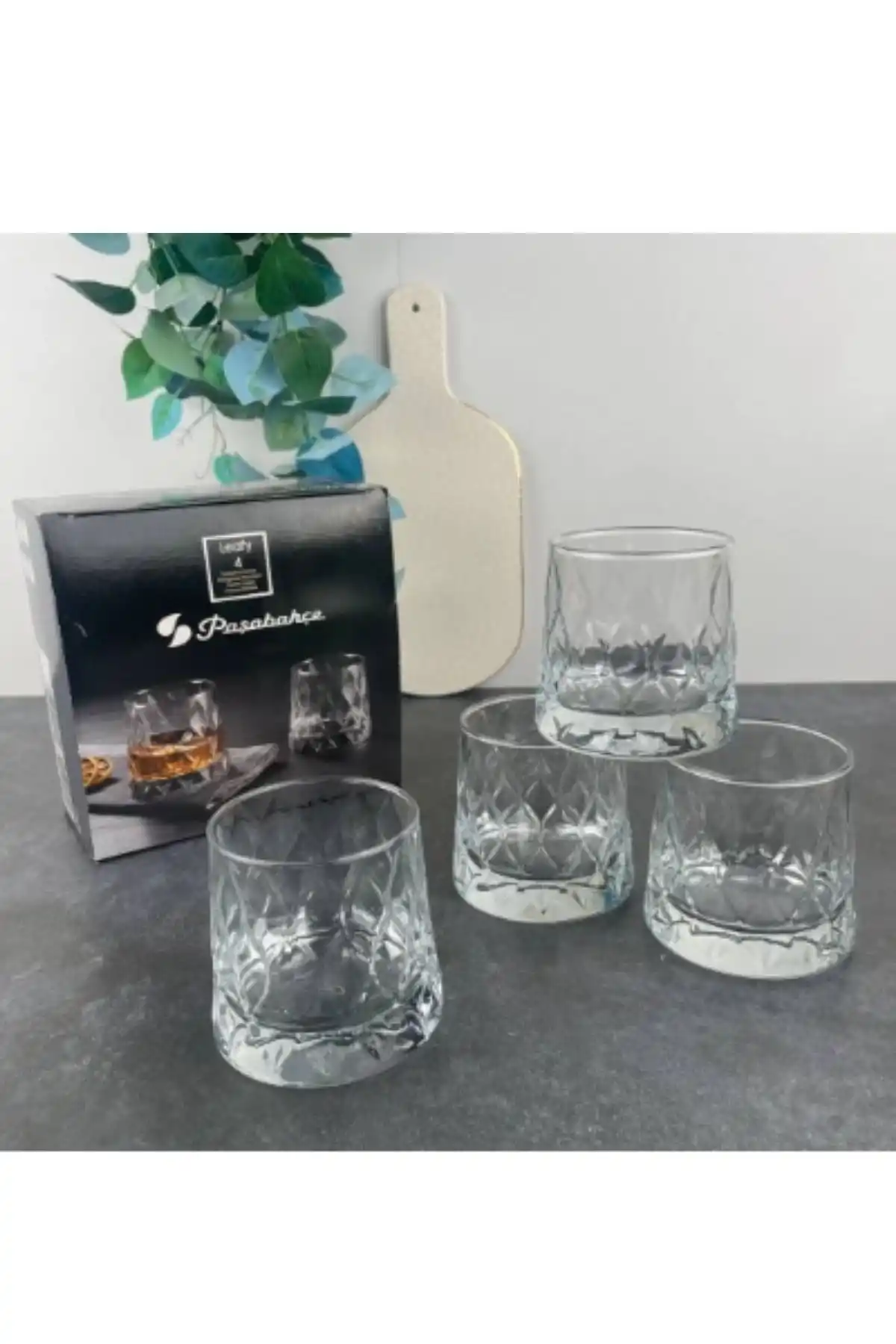 Paşabahçe 420194 Leafy Viski Bardağı 300 cc 4lü