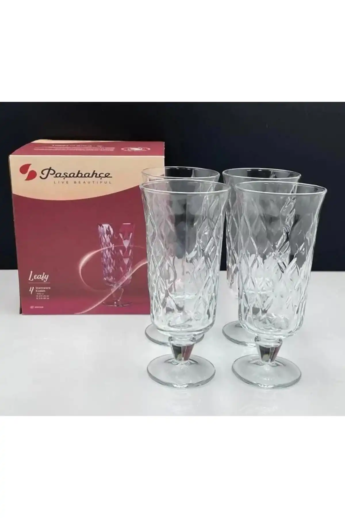Paşabahçe 440492 Leafy Kokteyl Kadehi 445 cc 4lü