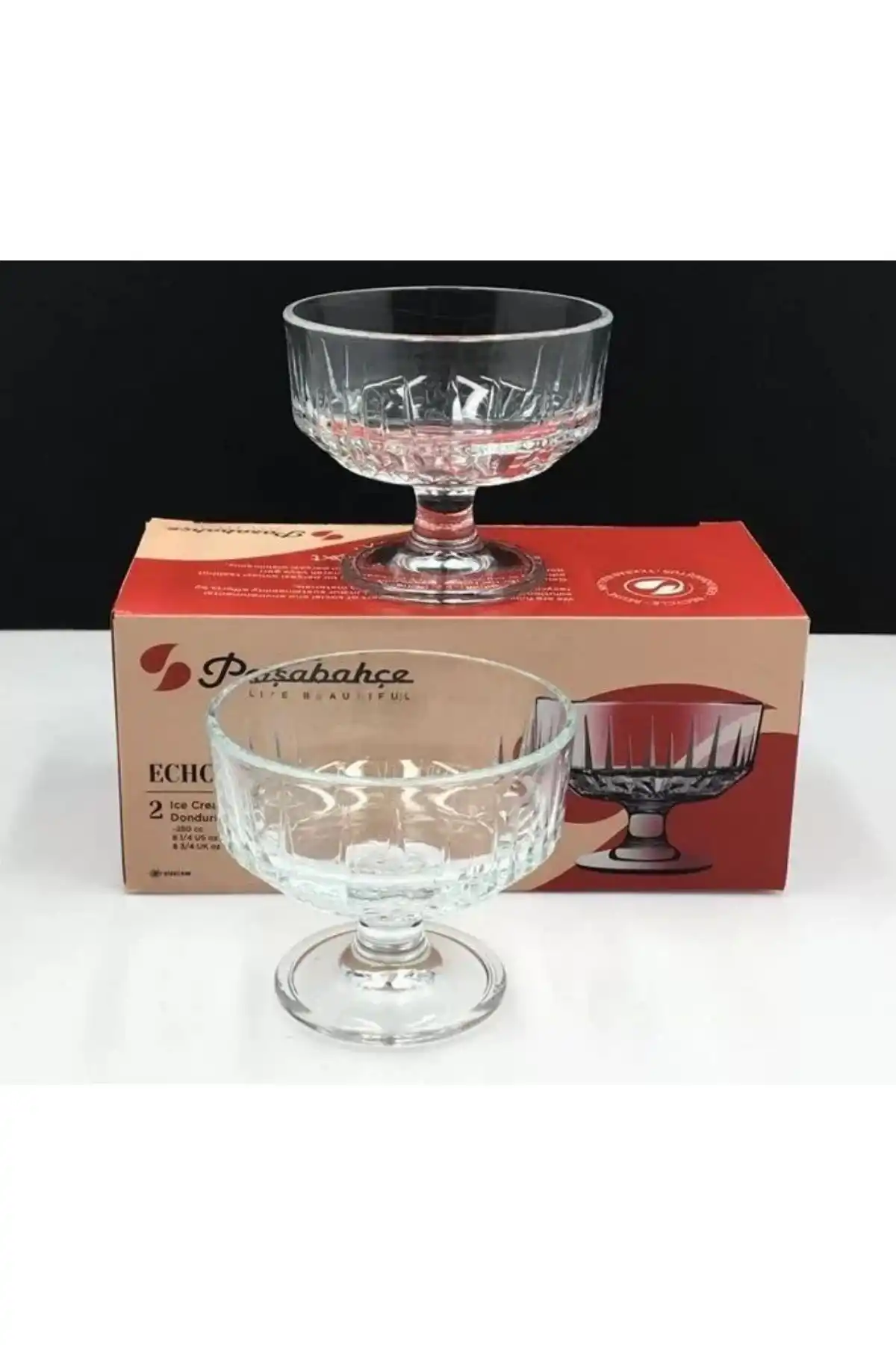 Paşabahçe 51769 Echo Dondurmalık Kase 250 cc 2li