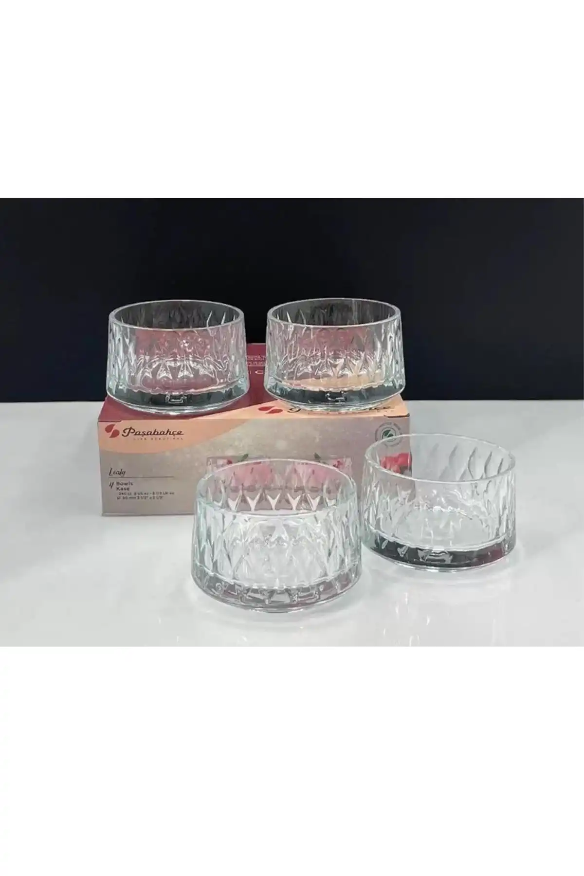 Paşabahçe 530166 Leafy Çerezlik-Kase 240 cc 4lü