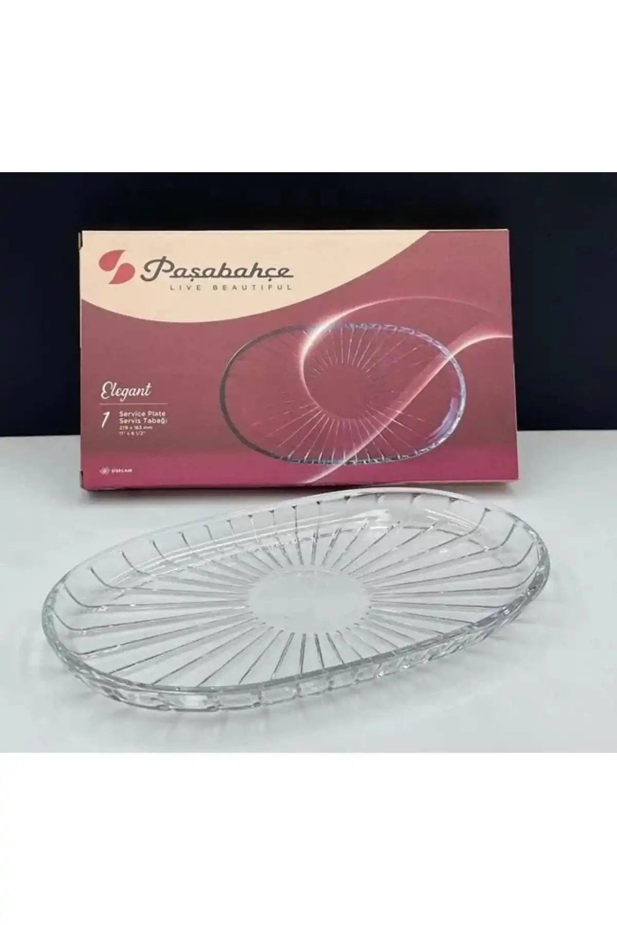 Paşabahçe 54783 Elegant Oval Servis Tabağı 16x28 Cm