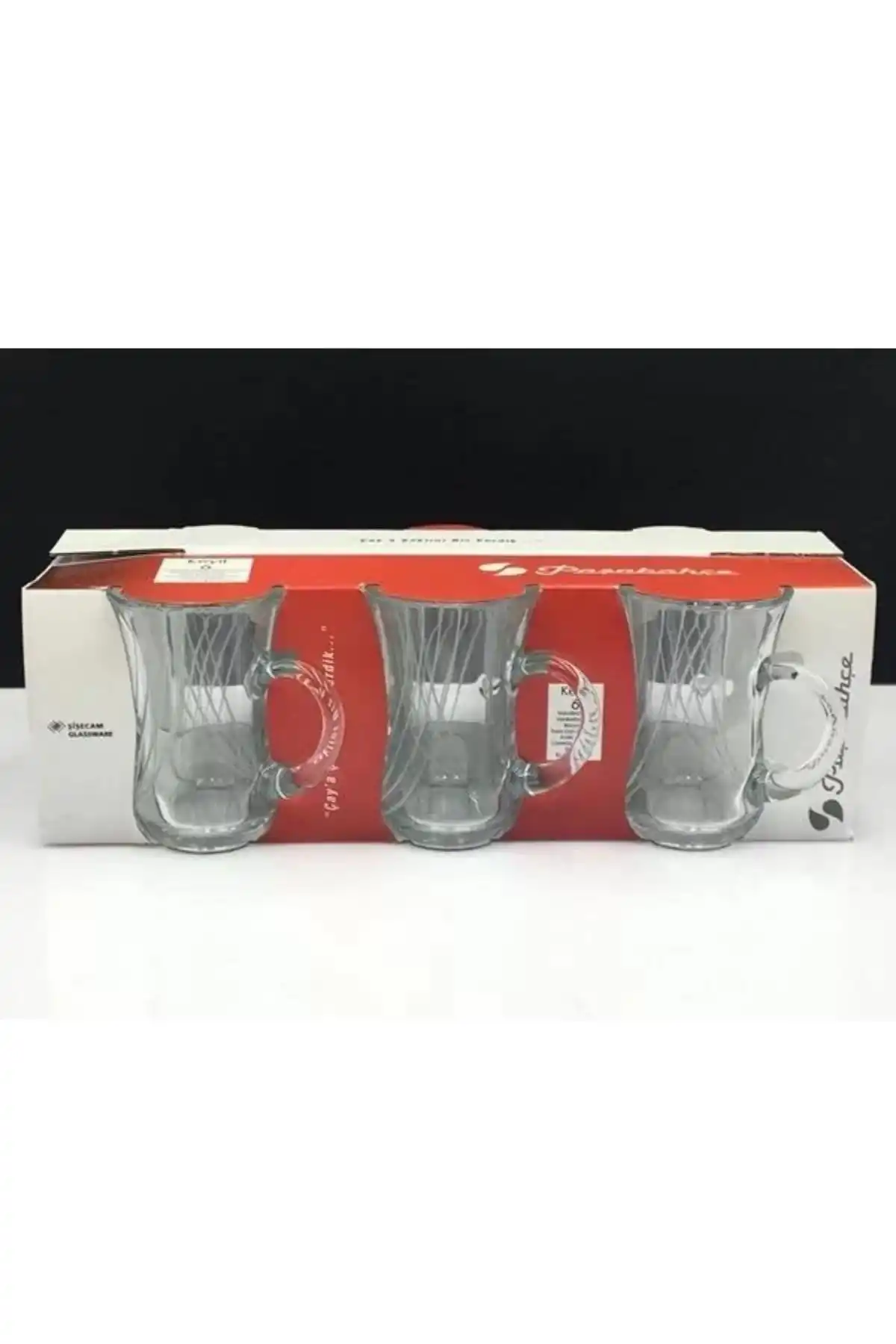 Paşabahçe 55411 Çember Kulplu Çay Bardağı 140 cc 6lı