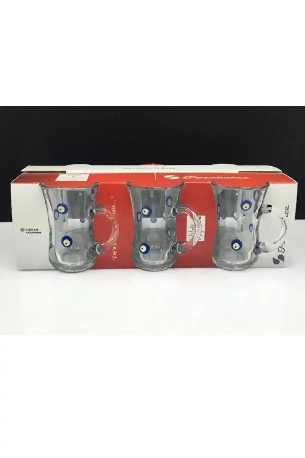 Paşabahçe 55411 Nazar Kulplu Bardak 140 cc 6lı