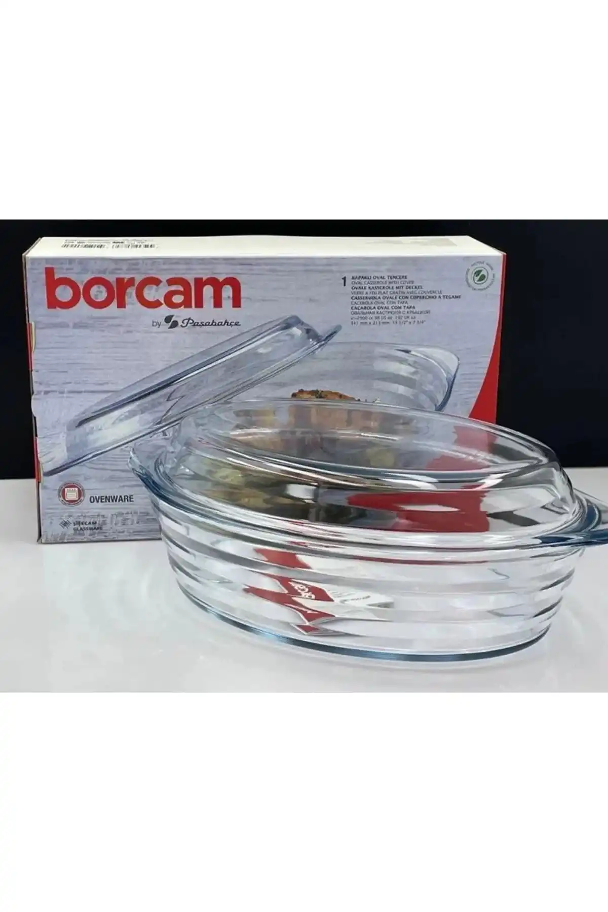 Paşabahçe 590003 Borcam Kapaklı Tencere 2900 cc 25.1x22 cm