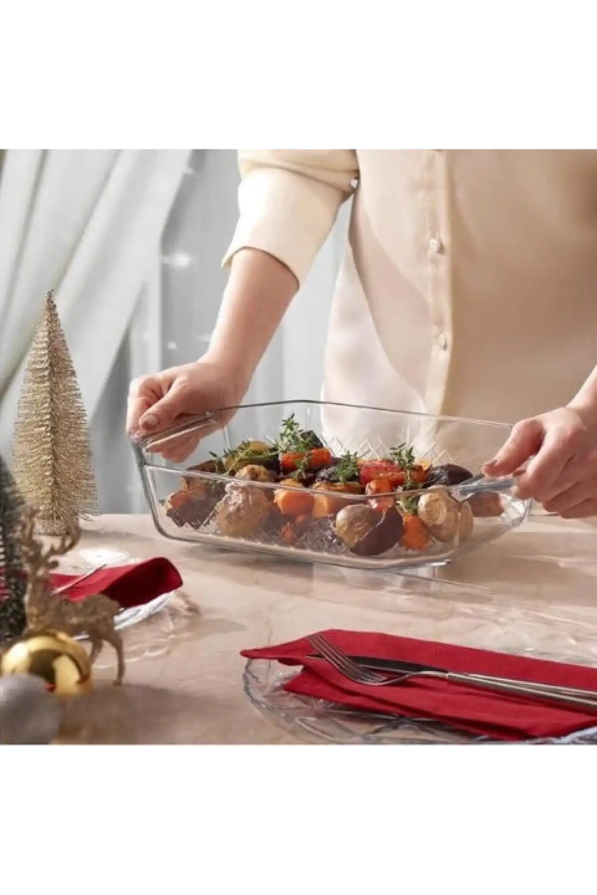 Paşabahçe 590046 Borcam Tepsi 23.3x38x9cm 4420 cc