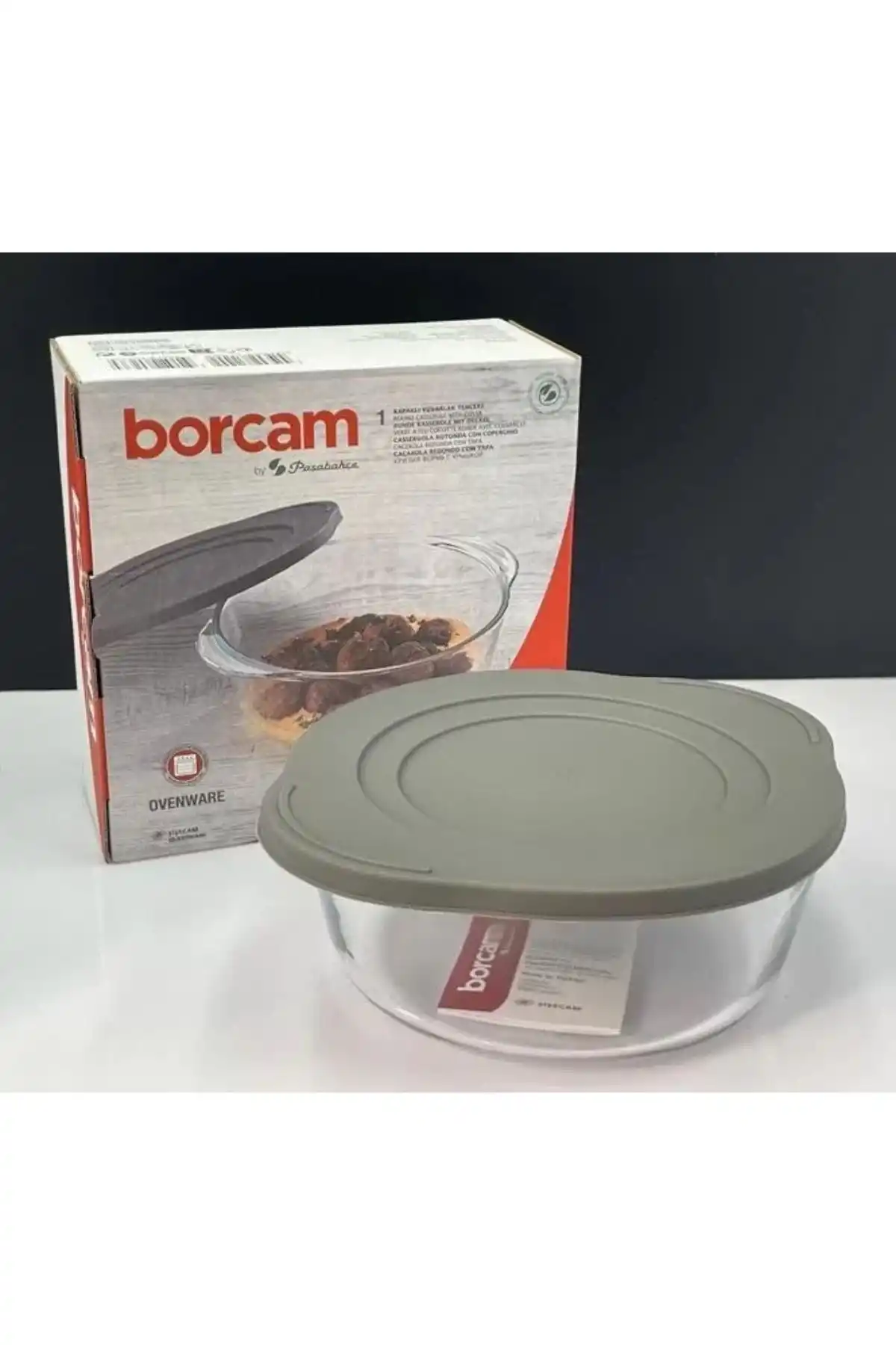 Paşabahçe 59123 Borcam Gri Kapaklı Tencere 1450 cc