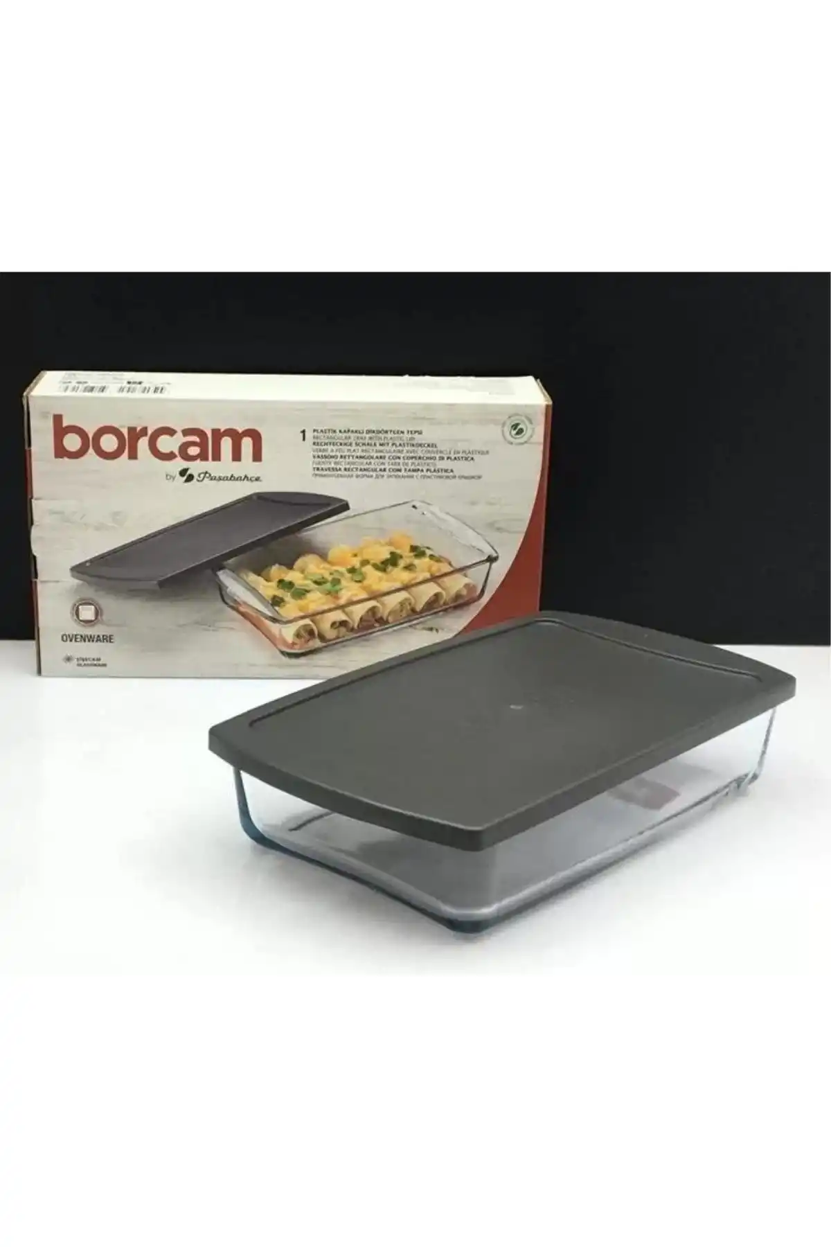 Paşabahçe 59864 Borcam Gri Kapaklı Fırın Kabı 1320 cc