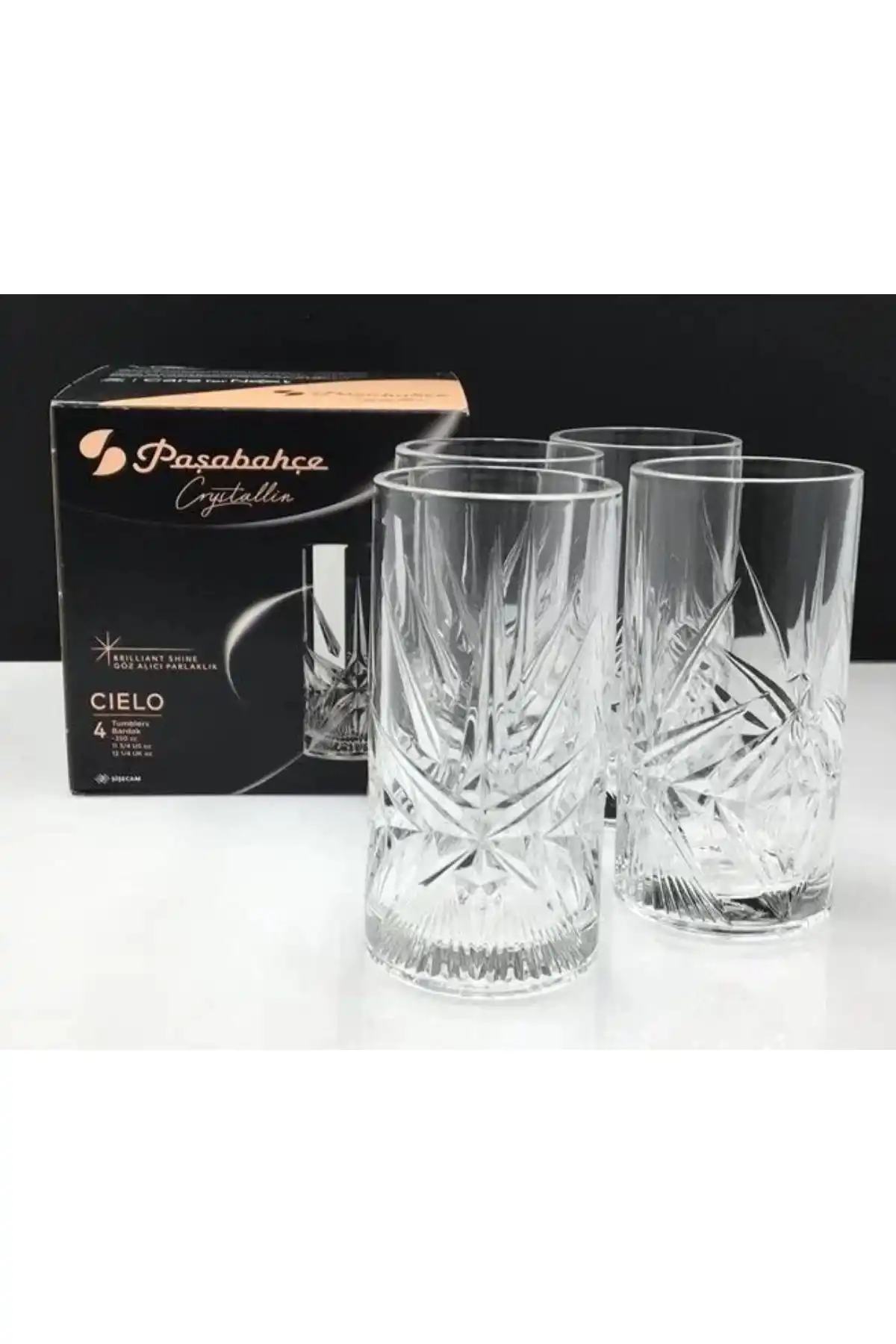 Paşabahçe 68475 Cielo Cam Meşrubat Bardağı 350 cc 4lü