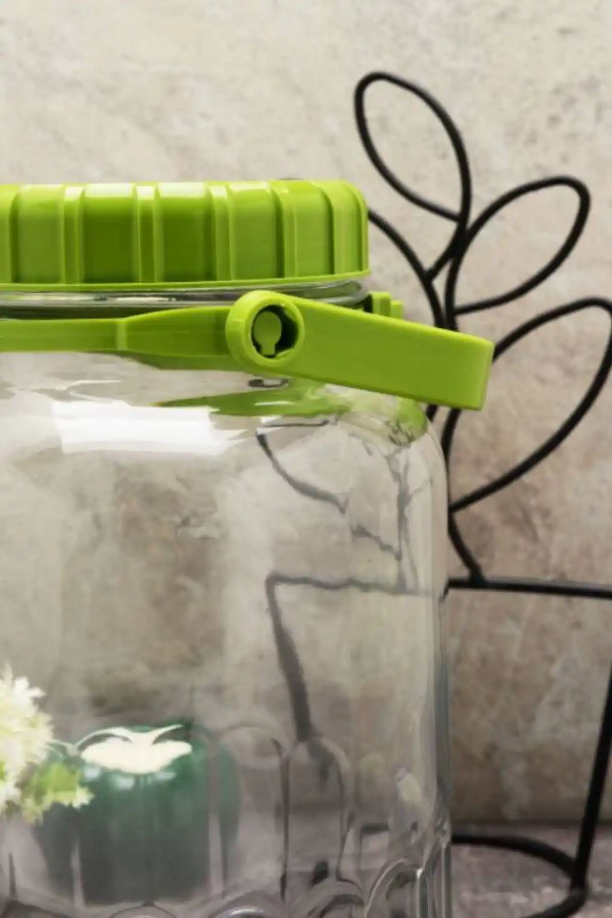 Paşabahçe 80006 Yeşil Kapaklı Cam Kavanoz 4 Lt