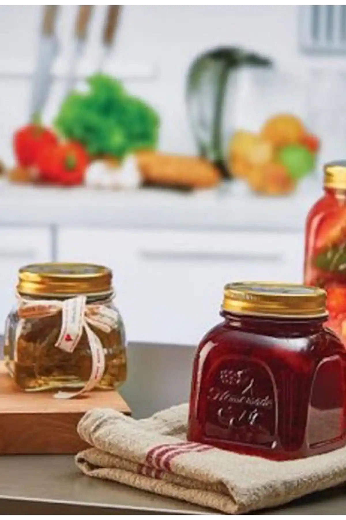 Paşabahçe 80384 Homemade Metal Kapaklı Cam Kavanoz 500 cc