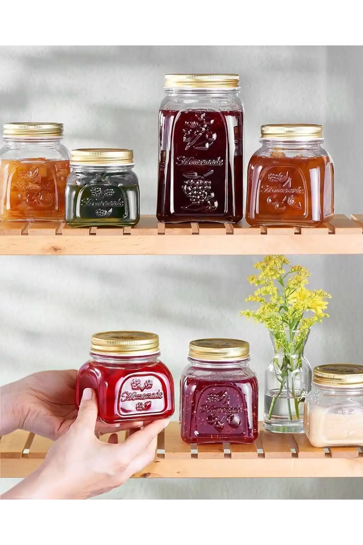 Paşabahçe 80384 Homemade Metal Kapaklı Cam Kavanoz 500 cc