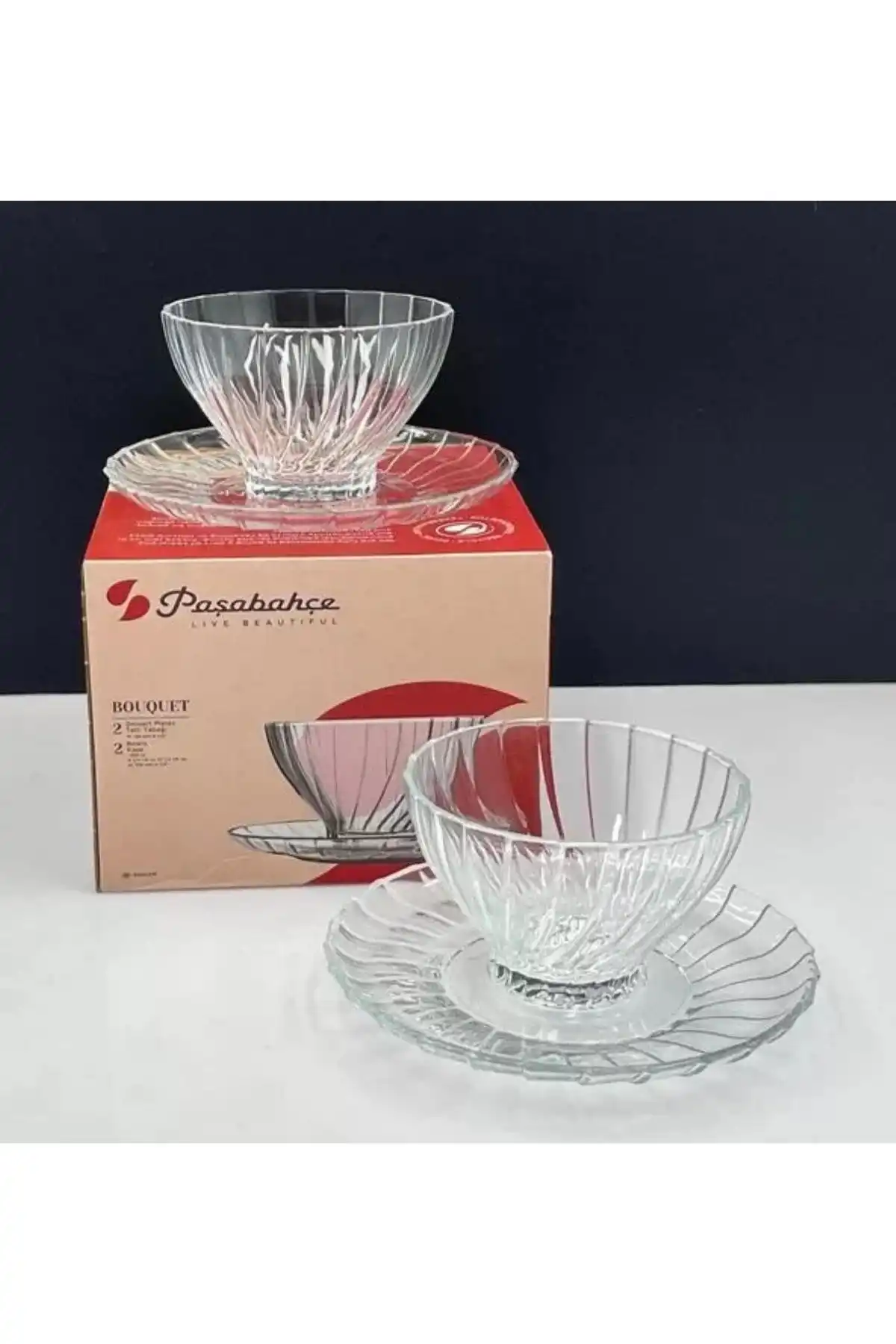 Paşabahçe 950110 Bauquet Çorba Kasesi ve Tabağı 2li