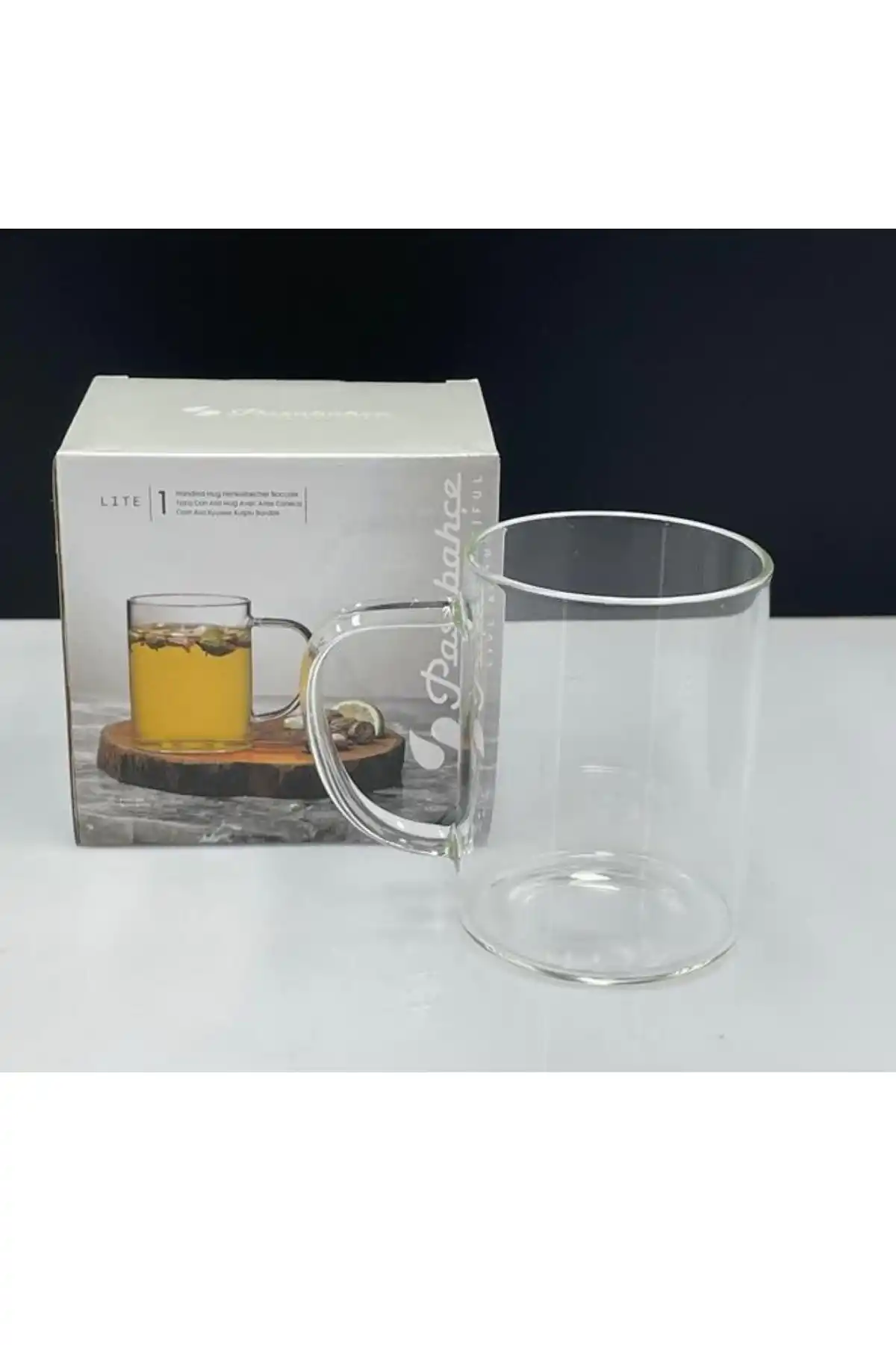 Paşabahçe D004 Lite Borosilkat Kulplu Çay Kupası 420 cc 2li