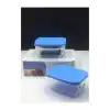 Paşabahçe 53733 Snow Box Kapaklı Saklama Kabı Mavi 420 cc 2li