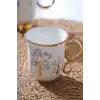 Acar KAI7505 Eliz Gold-Beyaz Porselen Kupa