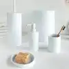 Ansan Flores Akrilik Beyaz Banyo Seti 5 Parça