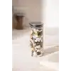 Acar Gri Kapaklı Borosilikat Cam Saklama Kabı-Kavanoz 390 cc