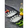 Cooker Porselen Kayık Tabak 2li