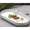 Gönül Mutfak Porselen Beyaz Oval Tabak 36x19x3 cm