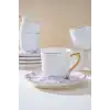 Acar Çiçek Desenli Porselen Kahve Seti 6lı 90 ml
