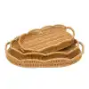 Mien Oval Rattan Tepsi Seti