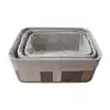 Cooker Dikdörtgen Sepet Seti 3lü 30x20x12 cm