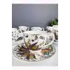 Acar GRN5034 Kaira Çiçek Desenli Porselen Kahve Fincan Takımı 6lı
