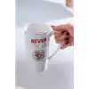 Acar Peony Desenli Ve Yazılı Porselen Kupa 500 ml