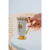 Acar Justina Gold Desenli Beyaz Porselen Kupa 200 ml