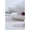 Acar Rumi Porselen Beyaz Yuvarlak Sunum Tabağı 18 cm