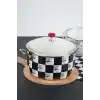 Acar XAP22.0249 Emaye Dama Desenli Kızartma Tenceresi 22 cm